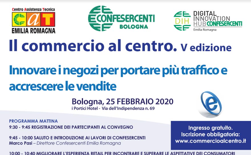 5a edizione “IL COMMERCIO AL CENTRO” il 25 febbraio 2020 a Bologna
