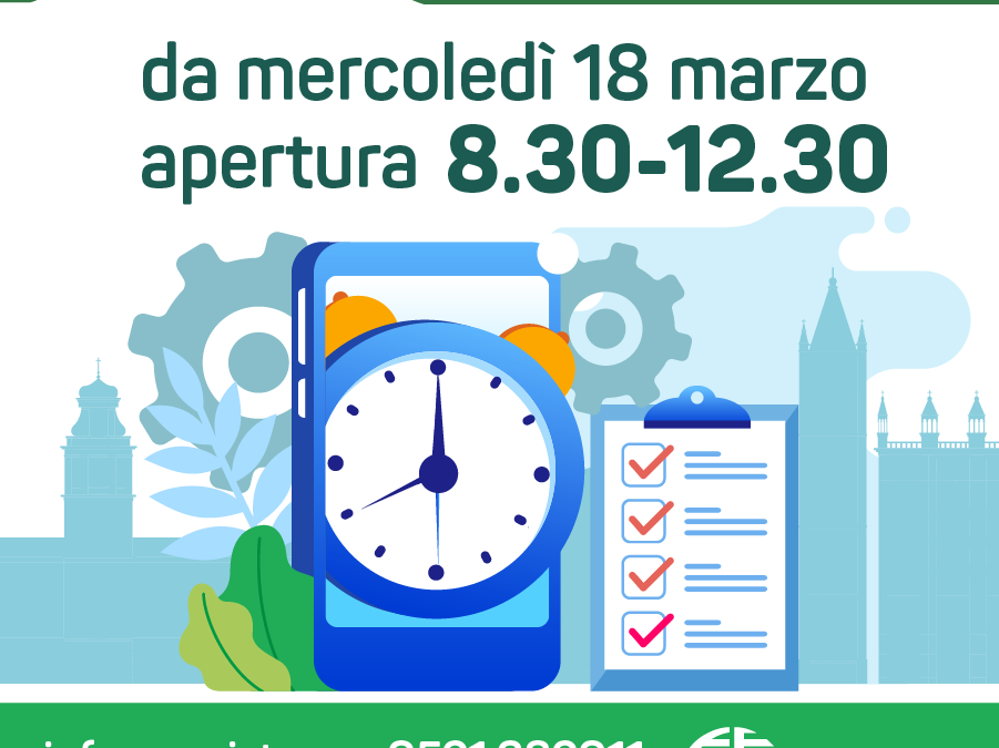 Da mercoledì 18 marzo nuovi orari Confesercenti Parma: aperti dalle 8.30 alle 12.30, chiusi al pomeriggio.